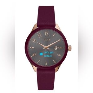 iTOUCH Connected Analog Smartwatch - Burgundy